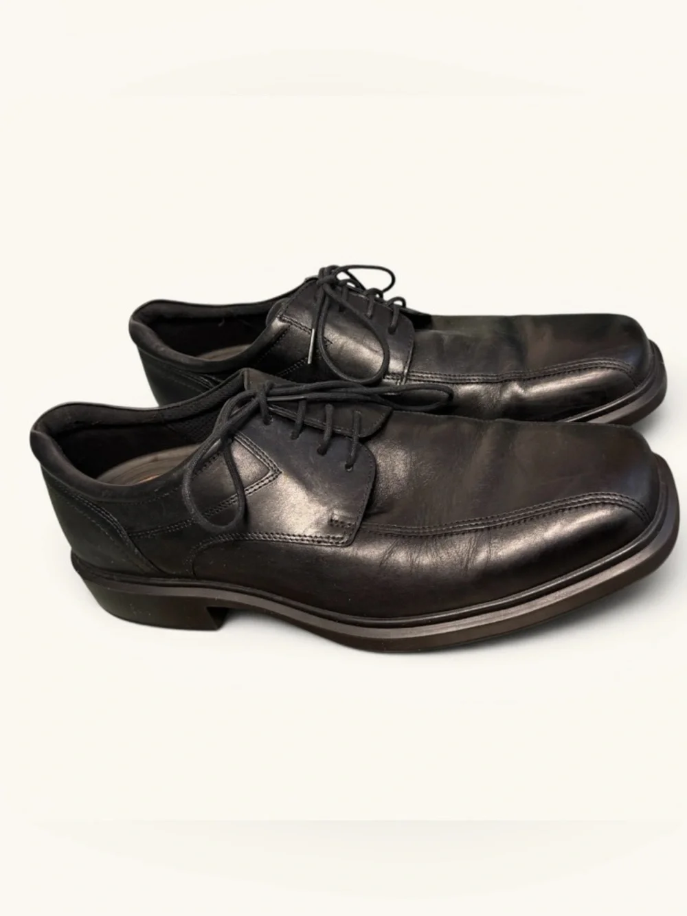 Ecco Helsinki 2.0 Bike Toe Derby Black Leather Size 46 / 12-12.5